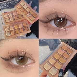 Muge LEEN พาเลทอายแชโดว์ ขนาดเล็ก 10 สี สไตล์เกาหลี แฟชั่นฤดูใบไม้ร่วง และฤดูหนาว