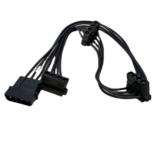 สายเคเบิลซ็อกเก็ตพาวเวอร์ซัพพลาย 4Pin Molex เป็น 3 พอร์ต IDE 18AWG สําหรับคอมพิวเตอร์ PC DIY