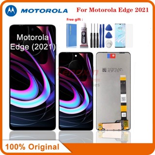 หน้าจอสัมผัส LCD 6.8 นิ้ว แบบเปลี่ยน สําหรับ Motorola MOTO Edge 2021 MOTO G200