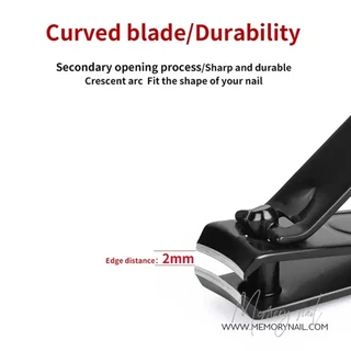 Nail Clipper Cutter กรรไกรตัดเล็บ ขนาดใหญ่ 8X1.45 cm. (( ดำสนิทใหญ่ FA 1ชิ้น ))