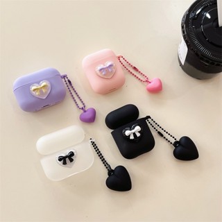 [Case Pro 2nd] เคส TPU นิ่ม เนื้อแมตต์ ลายหัวใจ DIY สําหรับ AirPods Gen1/2 3 Pro Pro2