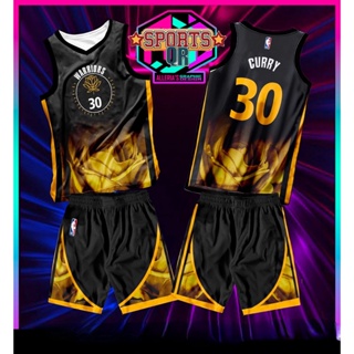 เสื้อกีฬาแขนสั้น ลายทีมนักรบ GSW Golden STATE CURRY 2023 Nba Conjunto Rosa Dourada Sublimation Total Somente