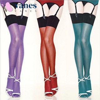 VANES1 Hot Sexy Shine Multi-color Silk Stockings Shiny Color Sleek Flashing Silk Stockings Stockings Leggings Womens Charming 30D Sexy Hose Socks Contrast Color High Socks Thigh High Stocking/Multicolor