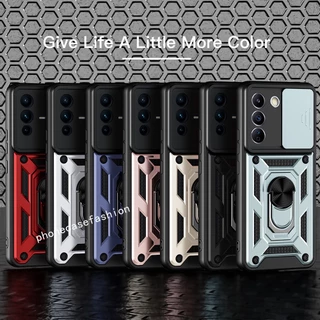 เคสโทรศัพท์สําหรับvivo V50 V40 V30 V29 V27 Pro V40Lite V30e V29E V27E Y100 Y200 Y19s Y29 Y39 5G 2023 เกราะแข็งกันกระแทกแม่เหล็กปลอกแหวนขาตั้งฝาครอบป้องกันกล้อง