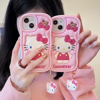 เคสโทรศัพท์มือถือ แบบนิ่ม ลายการ์ตูนแมว KT สีชมพู กันกระแทก สําหรับ iPhone 14 14PRO MAX 13 12PRO MAX 13pro MAX 11PRO MAX