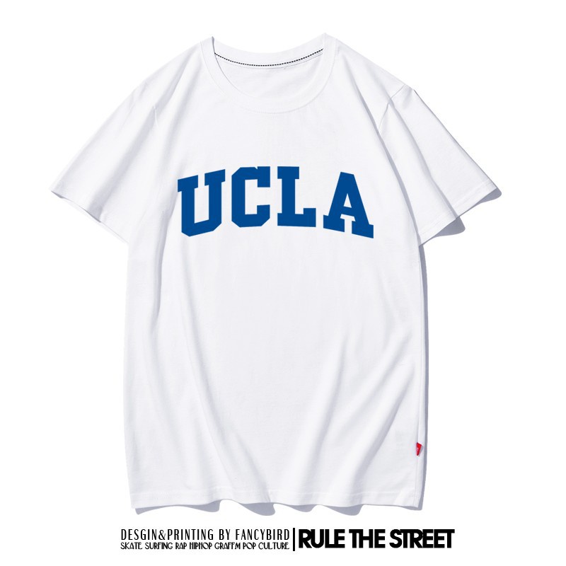 เสื้อยืดคอกลม แขนสั้น ผ้าฝ้ายแท้ พิมพ์ลาย Ncaa California University Los Angeles Sub-School ucla