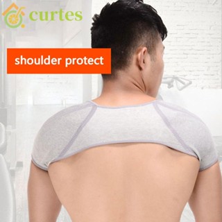 CURTES Unisex Self-heating Braces Sport Safety Compression Shoulder Belt Double Shoulder Support Health Care Elastic Bamboo Charcoal Fiber for Dislocation Arthritis Pain Relief Shoulder Wrap Protector