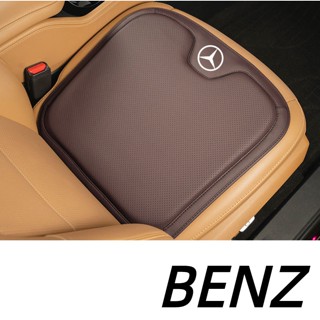 BENZ LOGO Cushion A180 A200 A220 B180 B200 B260 CLA200 CLA260 G350 G500 S400 S450 S500 E260 E300 GL450 GLE350E GLS450 GLE450 Car Seat Nappa Leather Ventilation Hole Summer Cushion Flannel Memory Foam Warm Cushion