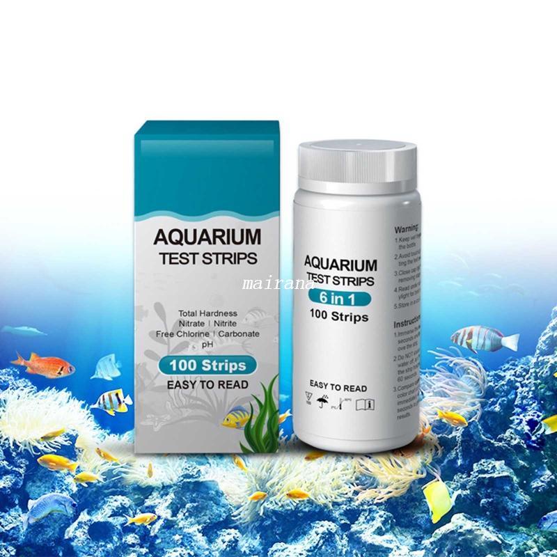 Aquarium Needs 194 บาท 【MT】แถบทดสอบน้ําจืด และเกลือ สําหรับตู้ปลา 100 ชิ้น Pets