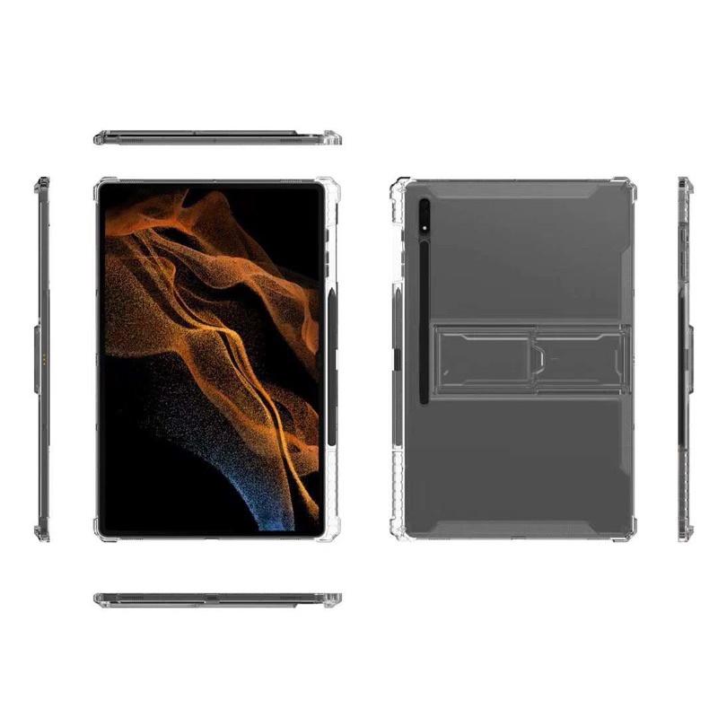 เคสซิลิโคน TPU กันตก พร้อมช่องใส่ปากกา สําหรับ Samsung Galaxy Tab S8 S7 A7 Lite 2022 A8 S7 Plus S7FE S9 S9plus S9ultra