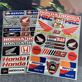 สติกเกอร์สะท้อนแสง HRC สําหรับติดตกแต่งหมวกกันน็อครถจักรยานยนต์ Honda