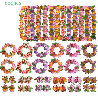[GOGJIG5] 4Pcs/set Hawaiian Flower leis Garland Necklace DIY Decoration Fancy Dress Party UOO