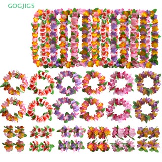 [GOGJIG5] 4Pcs/set Hawaiian Flower leis Garland Necklace DIY Decoration Fancy Dress Party UOO