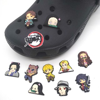 【Hot Demon Slayer Series】ใหม่ การ์ตูน Jibbitz PVC รองเท้า Charms DIY Crocs ตกแต่ง PVC การ์ตูน Pin รองเท้าแตะหัวเข็มขัด อุปกรณ์เสริมสําหรับเด็กผู้หญิงและเด็กผู้ชาย ของขวัญขายส่ง