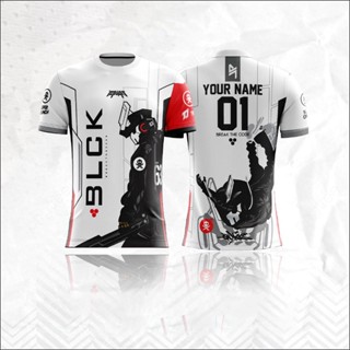 เสื้อกีฬาแขนสั้น ลายทีม BLACKLIST INTERNATIONAL Jersey 2023 Jersey BLACKLIST INTERNATIONAL ESPORT BLCK S10 2023 GHOST MODE WHITE