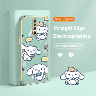 เคสโทรศัพท์มือถือ แบบนิ่ม ขอบสีทอง บางพิเศษ ลาย Cinnamoroll สําหรับ Redmi K30 4G 5G K30i K30 Racing Poco X2