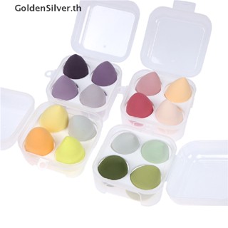 Goldensilver พัฟฟองน้ําแต่งหน้า ลงรองพื้น แป้ง เครื่องสําอาง 4 ชิ้น