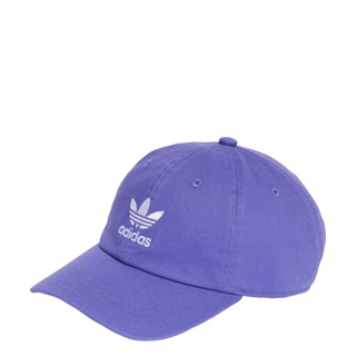 Adidas Lifestyle Adicolor หมวกเบสบอล ลายหิน Trefoil สีม่วง สําหรับผู้ชาย ผู้หญิง IB9991