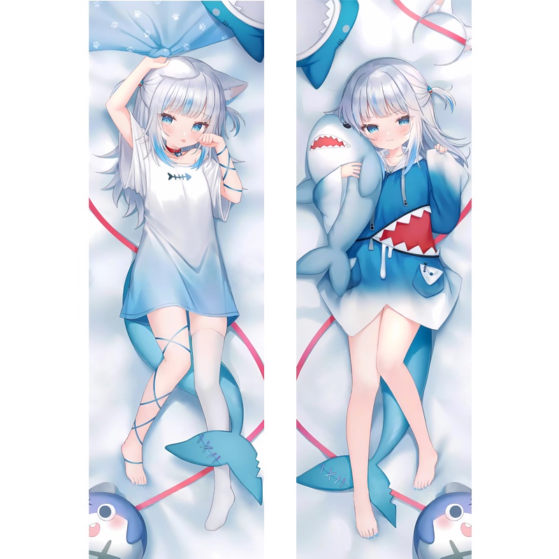 Virtual YouTuber Dakimakura Vtuber Gawr Gura อะนิเมะ Vup ยาวหมอนชาย Waifu Otaku กอด