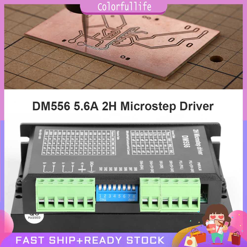 Cf ไดรเวอร์สเต็ปมอเตอร์ดิจิทัล Dm556 2 เฟส 5.6A คุณภาพสูง สําหรับสเต็ปมอเตอร์ 57 86
