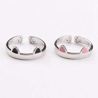 Cat Ear Ring Girls New Korean Style Student Simple Creative Trendy Index Finger Opening Ins Couple Adjustable Ring