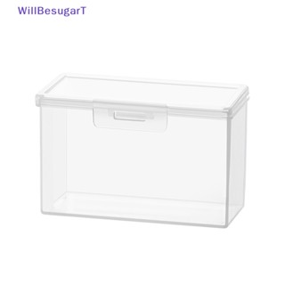 [WillBesugarT] กล่องพลาสติกใส ขนาดเล็ก สําหรับเก็บโฟโต้การ์ด เครื่องเขียน 1 ชิ้น