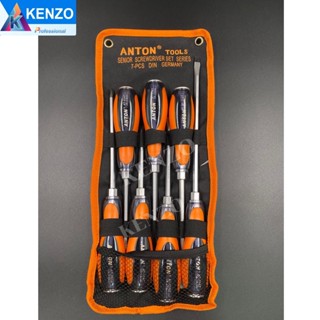 ANTON ชุดไขควงตอก 7ชิ้น เหล็ก CR-V (สีส้ม) S ไขควง ชุดไขควง TOOLS