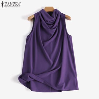 Zanzea เสื้อแขนกุดลําลอง คอปก แฟชั่นสําหรับผู้หญิง