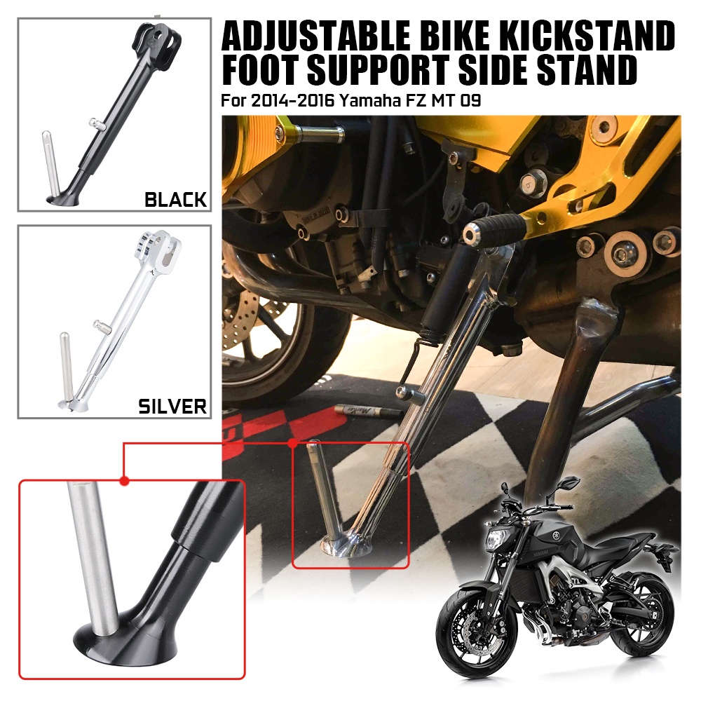 LJBKOALL ขาตั้งแบบปรับได้ขาตั้งสําหรับ 2014 2015 2016 2017 2018 2019 Yamaha MT09 FZ09 FZ MT 09 FJ09 TRACER 900 XSR900