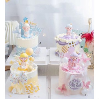 ของเล่นเค้กวันเกิด รูปนางฟ้าตัวน้อยน่ารัก สําหรับตกแต่งเค้ก