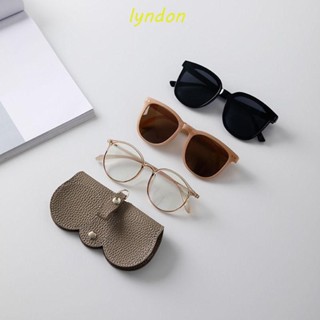 Lyndon เคสแว่นตาอ่านหนังสือ หนัง PU นิ่ม แบบแขวน แฟชั่นสําหรับผู้ชาย และผู้หญิง