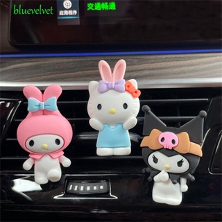 Bluevelvet ตุ๊กตาการ์ตูน Kuromi My Melody Pochacco สําหรับตกแต่งช่องแอร์รถยนต์