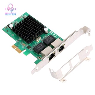 Gigabit Ethernet Pci-E การ์ดอะแดปเตอร์แปลงเครือข่าย 10 100 1000Mbps Rj45 X2 Dual 2 พอร์ต Pcie สําหรับคอมพิวเตอร์ตั้งโต๊ะ