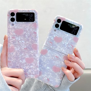Samsung Galaxy Z Flip 4/3 เคสโทรศัพท์ ลายหัวใจน่ารัก แฟชั่น นิ่ม กันกระแทก เคสด้านหลัง