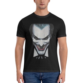 เสื้อยืด ผ้าฝ้าย ระบายอากาศได้ดี พิมพ์ลาย The Joker Batman Gotham The Dark Knight สไตล์วินเทจ