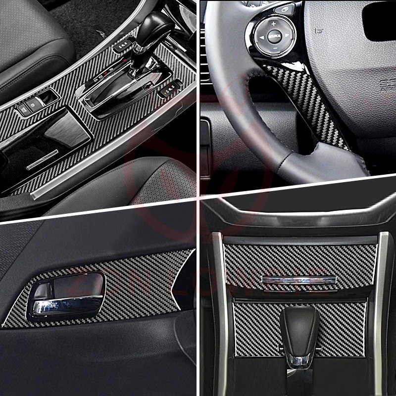 สติกเกอร์ติดแผงควบคุมที่เท้าแขนประตูรถยนต์ สําหรับ Honda 9th generation Accord (ปี 13-17)