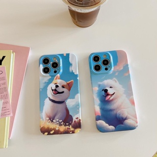 เคสโทรศัพท์มือถือแบบแข็ง ลายสุนัขน่ารัก สําหรับ iPhone X Xs Xr Xsmax 11 11ProMax 12 12Pro 12ProMax 13 13Pro 13ProMax 14 14Pro 14Plus 14ProMax