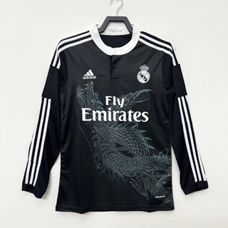 เสื้อกีฬาแขนสั้น ลายทีมชาติฟุตบอล Real Madrid Two Away 2014-15 ชุดเยือน สไตล์เรโทร แห้งเร็ว สําหรับผู้ชาย ไซซ์ S-XXL