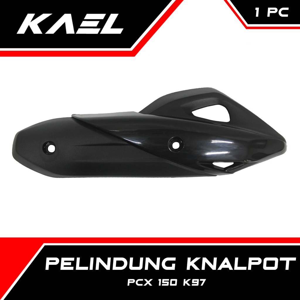 PCX 150 ใหม่ K97 ท่อไอเสียท่อไอเสียสีดําฝาครอบโล่ไอเสีย