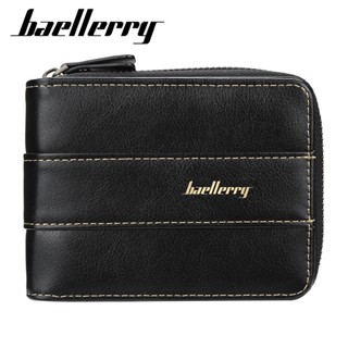 Baellerry กระเป๋าสตางค์ หนัง Pu มีซิป ใส่เหรียญได้หลายช่อง สร้างสรรค์ สําหรับผู้ชาย