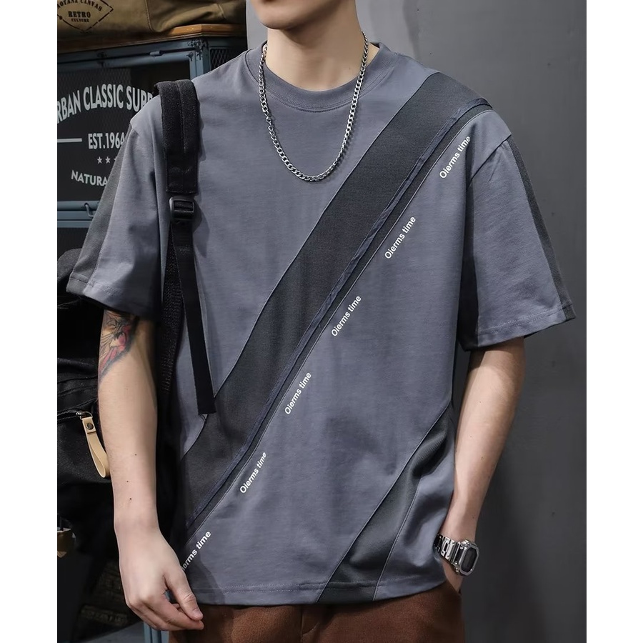 เสื้อยืดลําลอง คอกลม แขนสั้น ผ้าฝ้าย ทรงหลวม พลัสไซซ์ พรีเมี่ยม สําหรับผู้ชาย ไซซ์ M-8XL