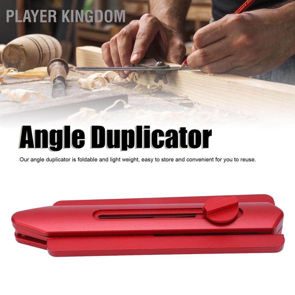 Player kingdom Red Mitre Saw Angle Duplicator พับได้ ความต้านทานการกัดกร่อน Waterproof Finder ไม้โปรแทรกเตอร์ 180°
