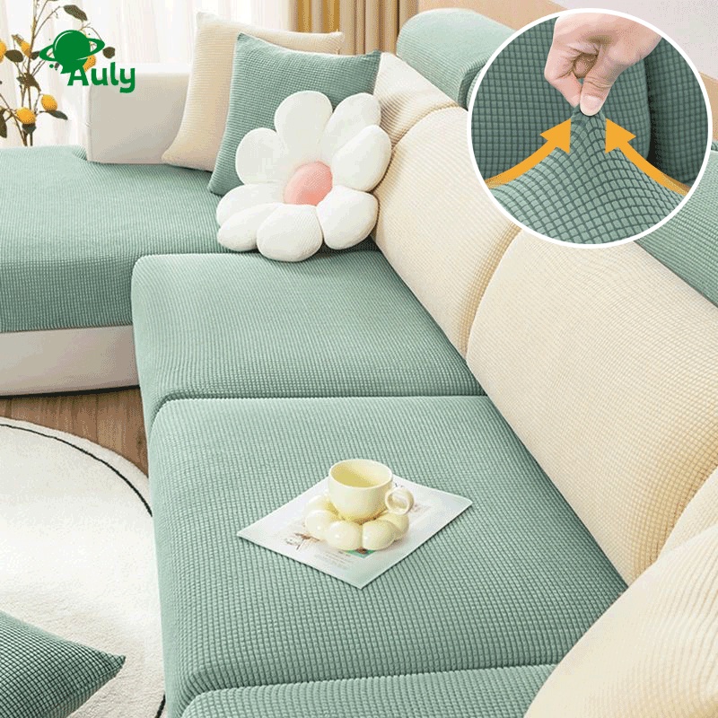 ผ้าคลุมเบาะโซฟา คลุม1/2/3/4ที่นั่ง ผ้าคลุมทรงแอล คลุมพิงหลัง เหมาะสมกับโซฟาต่างๆ ผ้ายืดหยุ่น