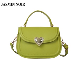 Jasmin NOIR กระเป๋าถือ กระเป๋าสะพายไหล่ หนัง PU ลายหัวใจ แฟชั่นสําหรับสตรี