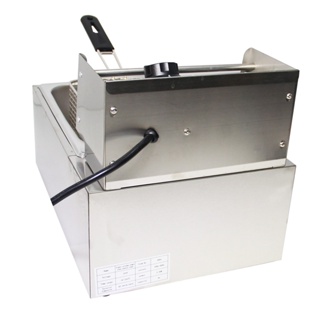 เครื่องกรองน้ำ หม้อทอดไฟฟ้า 1อ่าง เพื่อการพาณิชย์ ขนาด6ลิตร (E81) Commercial deep fryer