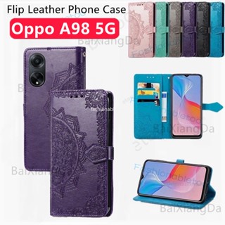 เคสโทรศัพท์มือถือหนัง กันกระแทก แบบฝาพับแม่เหล็ก พร้อมช่องใส่บัตร สําหรับ Oppo A98 A78 A17K A17 K A 98 A 78 A 17 5G