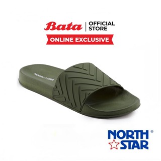 (Online Exclutive) Bata บาจา North Star รองเท้าแตะแบบสวม รองเท้าลำลอง น้ำหนักเบา สวมใส่ง่าย สำหรับผู้ชาย รุ่น FLASH สีเขียว 8617522 สีเทา 8612522