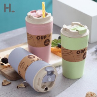 Happylife ใหม่ Handy Cup Candy Color Fashion Simple Mug ขวดน้ำ 420ML