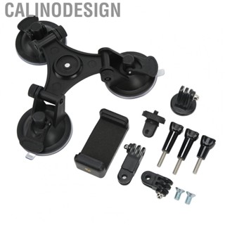 Calinodesign Triple Suction Cup Mount Strong Adsorbption Car Suction Cup Glass Holder for  Action 2 for SJCAM SJ4000  for Smartphone