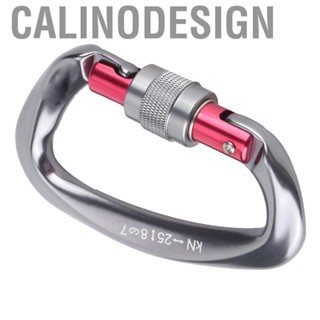 Calinodesign Durable Climbing Buckle  17mm width Sturdy D-shape Carabiner Aluminum Outdoor Climbing Keychain  for Mountain Climbing Expanding Caves